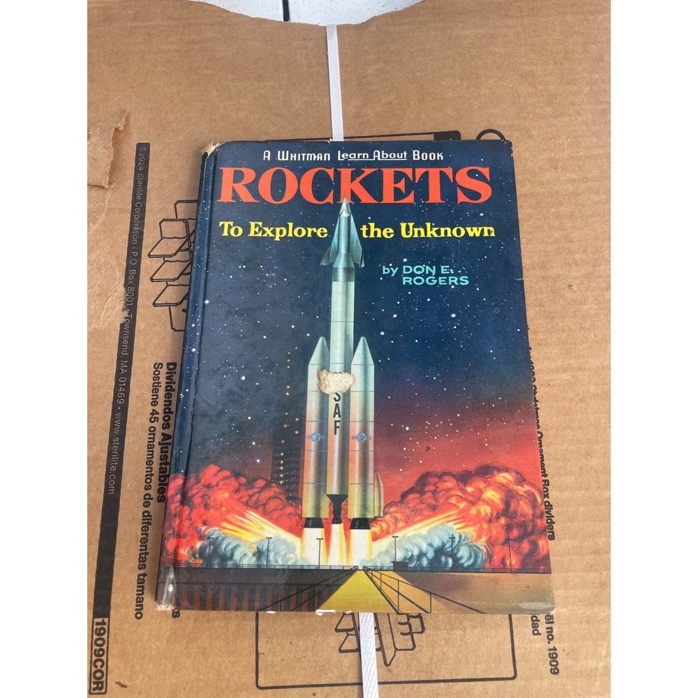 ROCKETS: TO EXPLORE THE UNKNOWN  - WHITMAN LEARN ABOUT BOOK 1964 VINTAGE HC